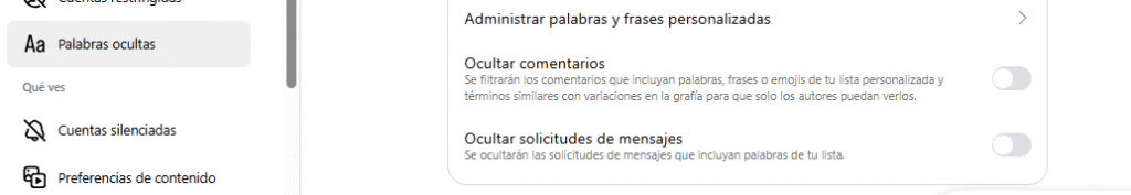Palabras ocultas